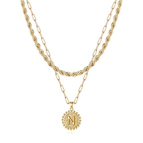 Turandoss Gold Initial Necklaces for 