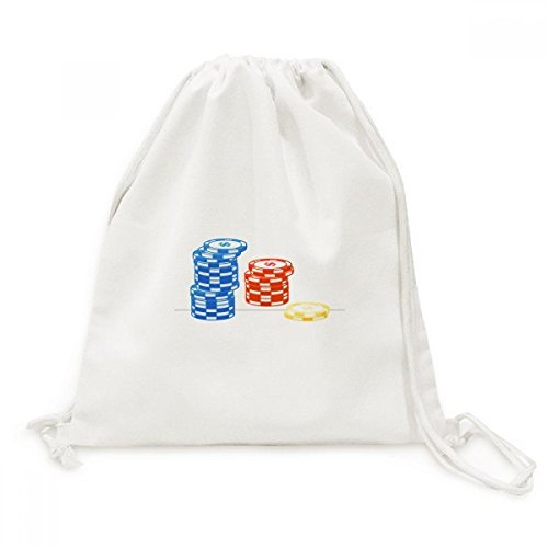 Sac à dos en toile motif jetons de casino idéal pour vos soirées jeux