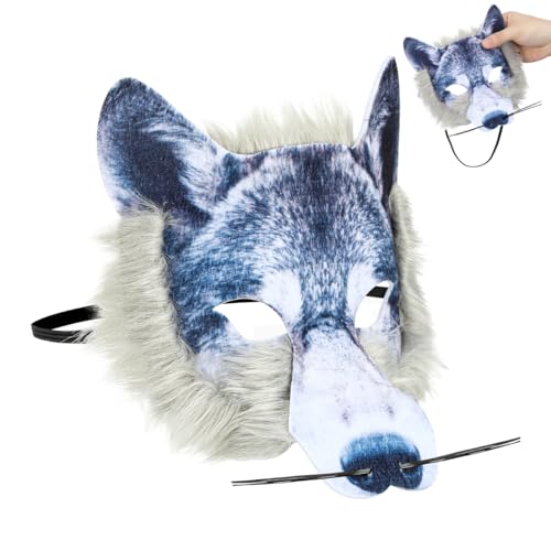 Masque de loup 3D confortable et réaliste pour éviter les maquillages de cosplay étouffants