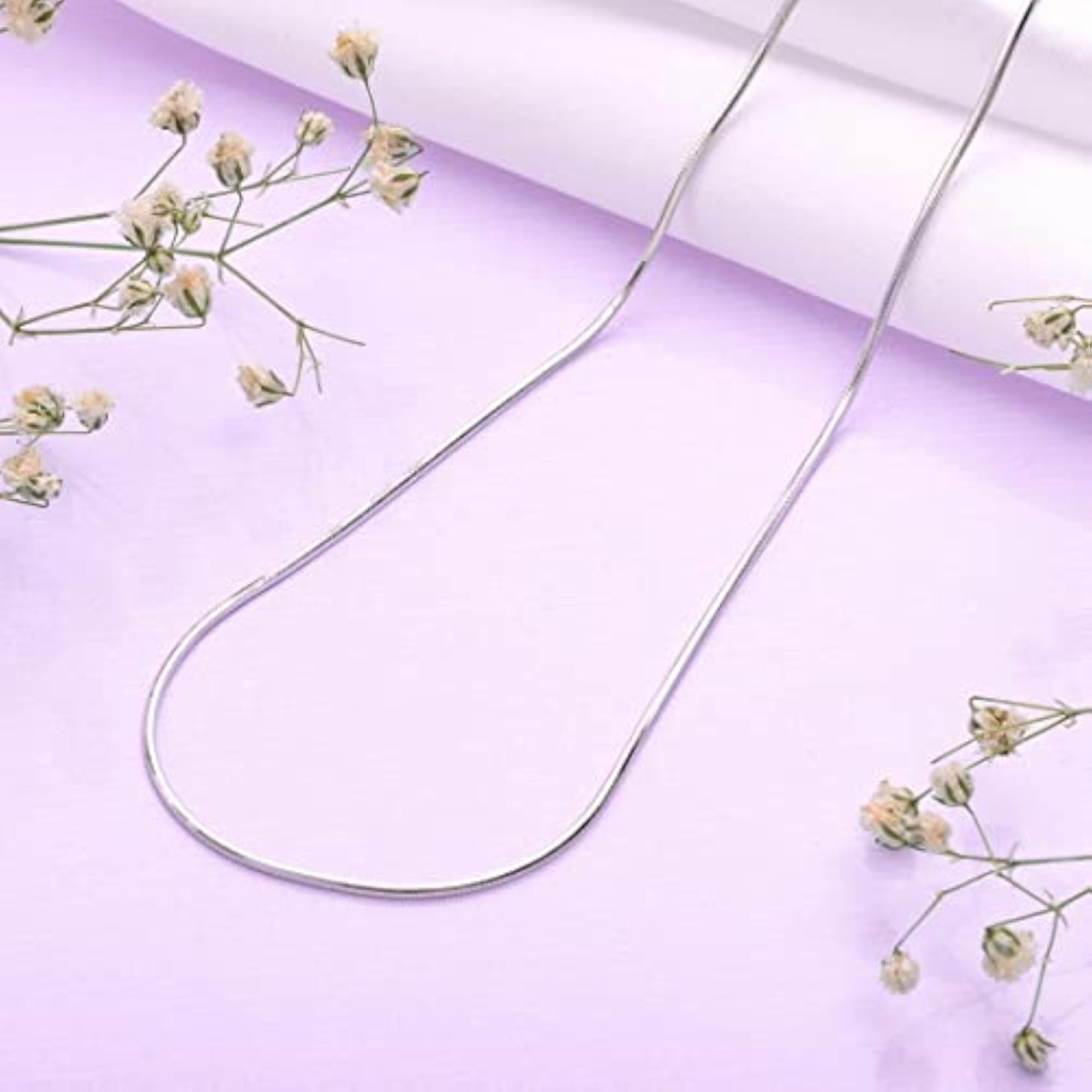 925 Sterling Sleek Rhodium Chain for Women