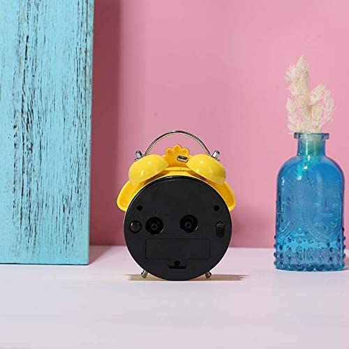 Image of Shopaholic Chick Vintage Twin Bell Alarm Clocks for Kids Gift, Silent Sweep Bedroom Desk Round Cartoon Clock, Home Decoration (Chicken Alarm Clock Yellow)