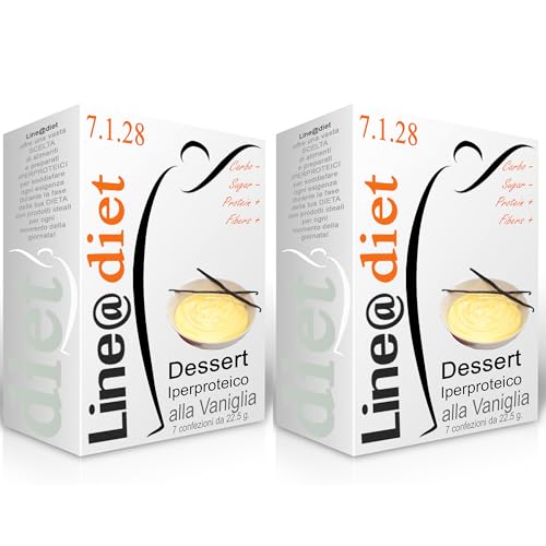 14 preparados en polvo para postres proteicos keto, 0 azúcar, más del 70% de proteínas, en prácticos sobres monodosis (14, Crema de Vainilla)