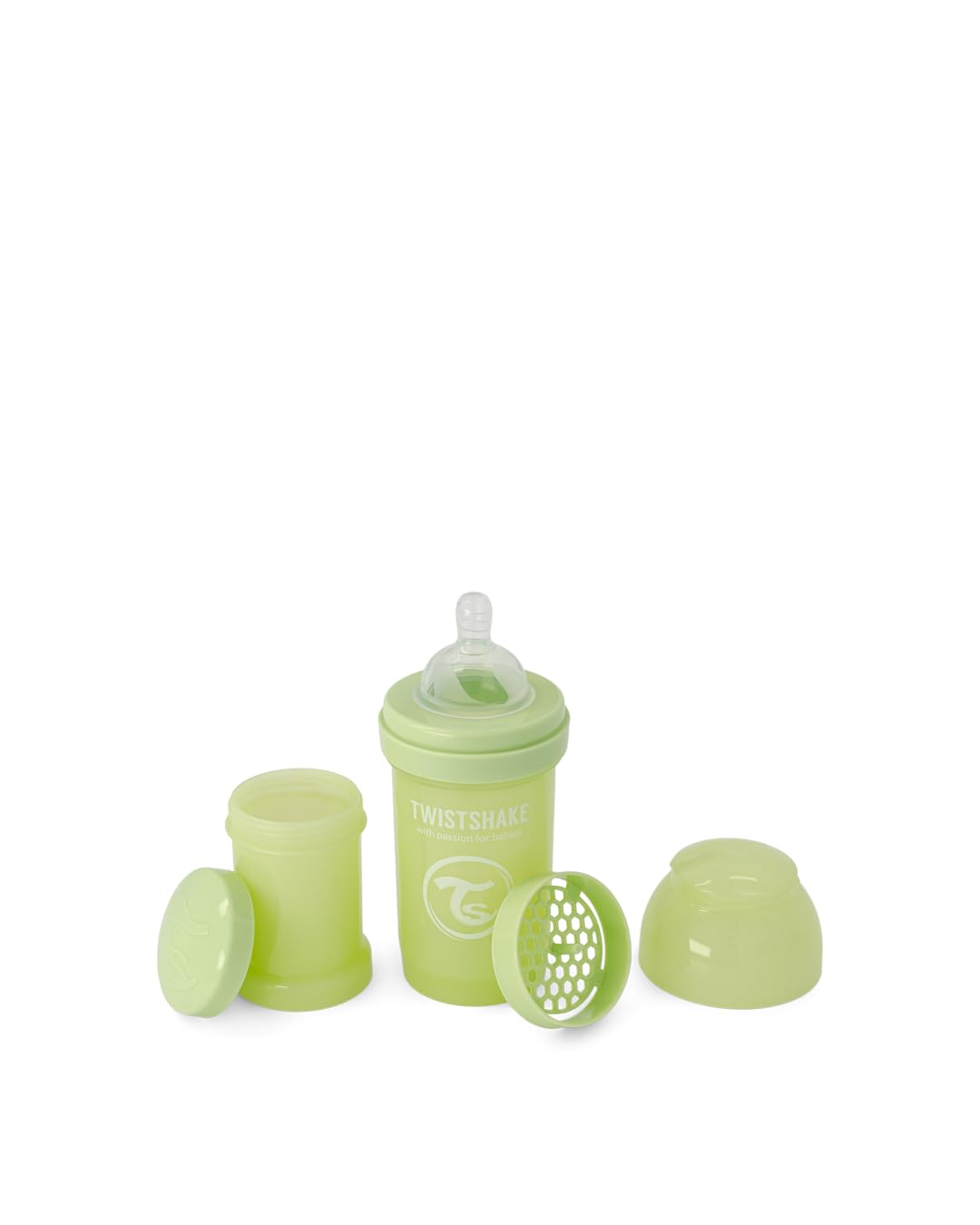 Twistshake Anti Colic Feeding Bottle for Baby Infant, 180 ml, 0+ Months,Cactus Green