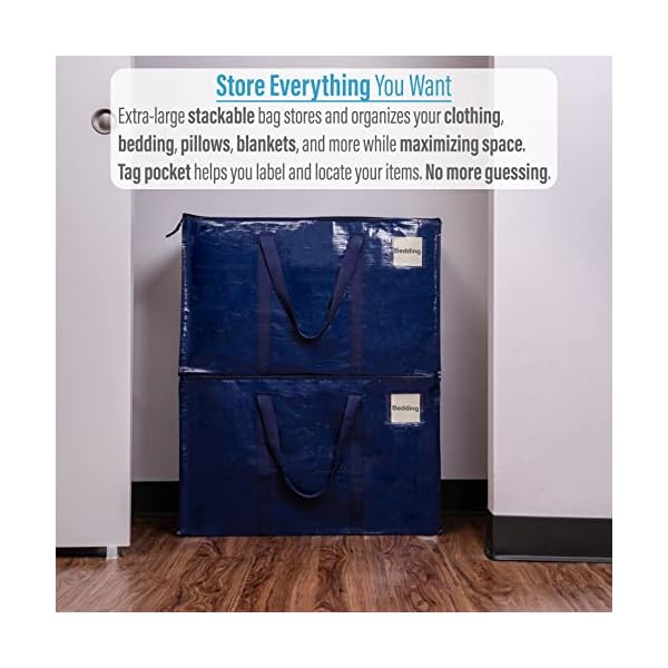 VENO 8-er Pack extra große Reisetaschen mit Reißverschlüssen, strapazierfähig, Umzugsbox-Alternative… – Bild 10