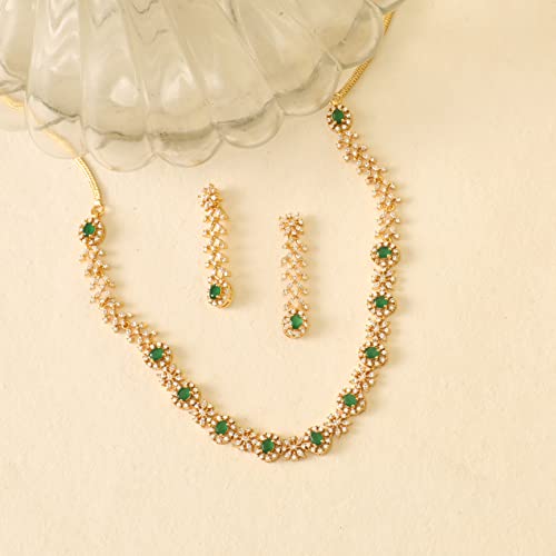 TARINIKA Uri CZ Indian Short Necklace Set - Indian Jewelry Set for Women by TARINIKA - Image 6