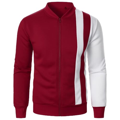 GUOYUXIAO Men's Coat Zipper Gym Long Sleeve Sport Blazer Casual Jacket For Men