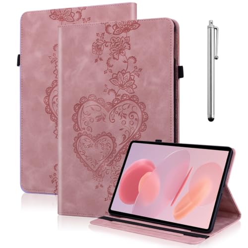 Coque Samsung Galaxy Tab A8 pour la maison et le bureau avec son motif fleur poétique