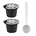 Produktbild Vingtank 2 Pack Nachfüllbarer, wiederverwendbarer Kaffee Kapselfilter mit Kaffee Löffel Kompatibel mit Nespresso (Silver)