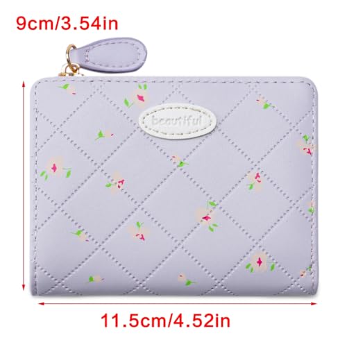 PU Leather Wallet Short Purse Card Holder Change Purse Bifold Wallet for Woman3