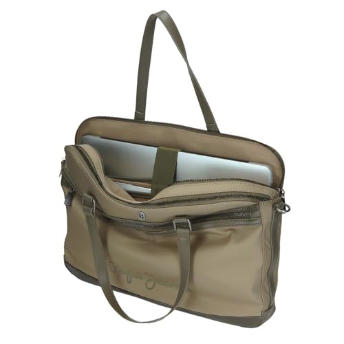 Pepe Jeans Corin Borsa Per Laptop Verde 40 X 30 X 5 Cm Poliestere E Pu By Joumma Bags, Verde, Taglia Unica, Borsa Per Computer Portatile - 4