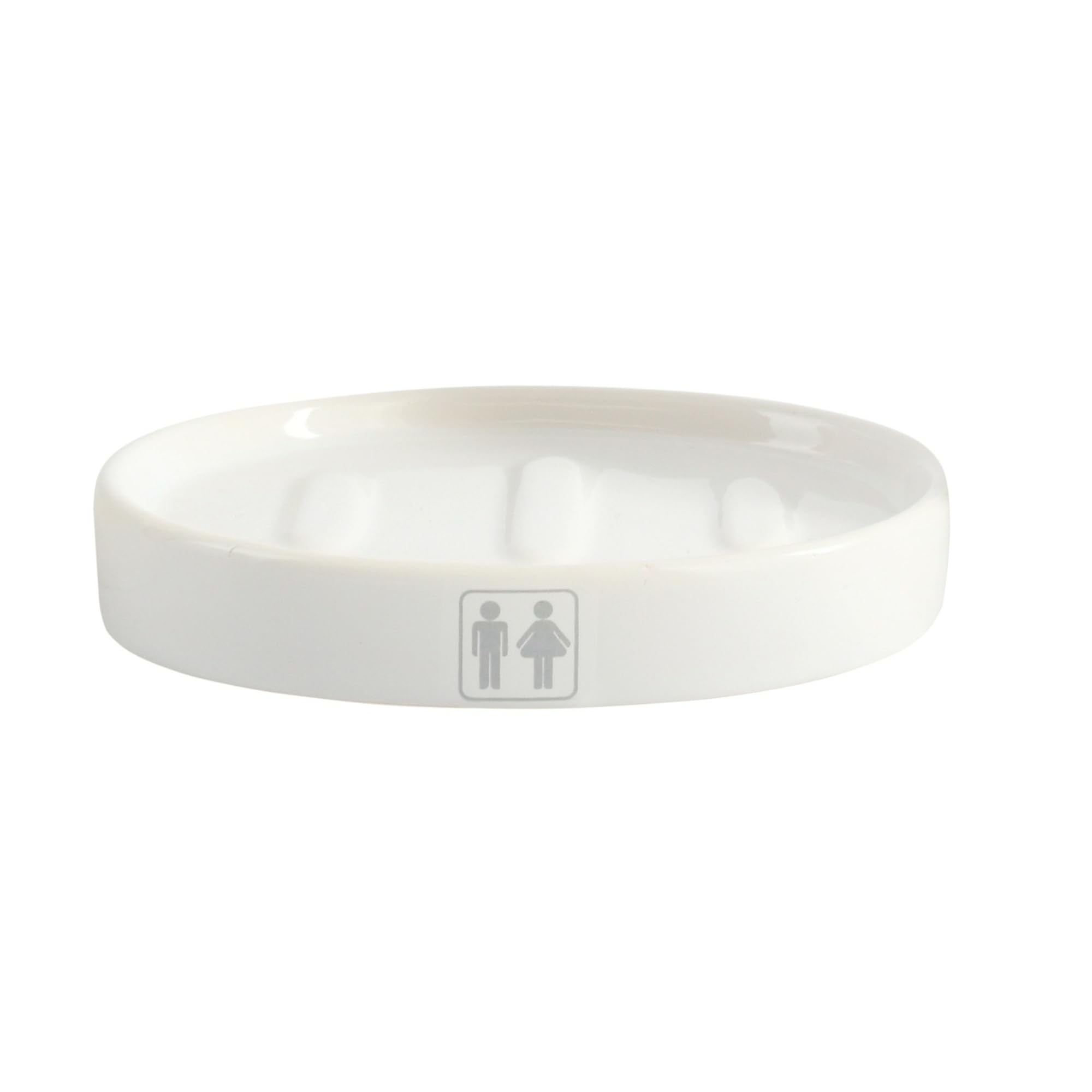 Porte savon céramique MSV blanc évite le savon mouillé et protège la faïence