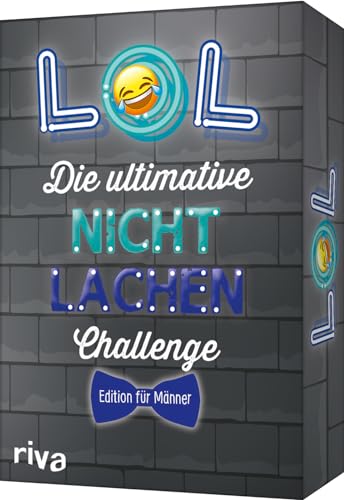 LOL – Die ultimative Nicht-lachen-Challenge – Edition für Männer: Mit den besten Witzen, Flachwitzen, Scherzfragen für Erwachsene. Partyspiel mit Trinkspielvariante