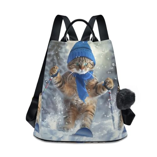 Sac à dos de ski antivol femme grand confort avec fermeture dans le dos