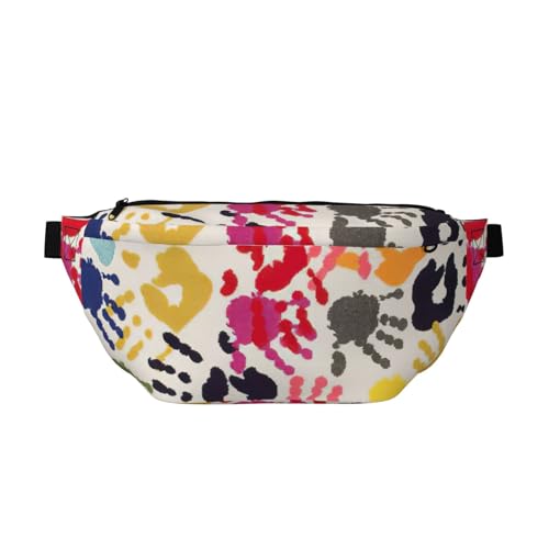 Sac banane de course à pied imprimé main avec sangle réglable