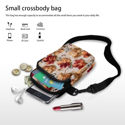 Image of Hawaiian Tribal Small Crossbody Bags for Women Cell Phone Bag Purse, Sea Turtle Zipper Sling Purses Shoulder Bag