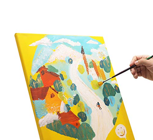 EXERZ 80x100cm Leinwand Tiefe Kante 4stk 3,8cm Dick Keilrahmen 380GSM / Gerahmte Kunstleinwände/ 100% Baumwolle/Dreifach Grundiert/Säurefrei/Mittelkorn/Akademie Qualität