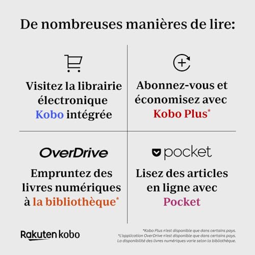 Kobo Clara Colour | Liseuse eBook Couleur | Écran Couleur E Ink Kaleido™ 3 sans Reflets de 6" | Option Mode Sombre | Étanche | Livres Audio | 16 Go de Stockage | Noir