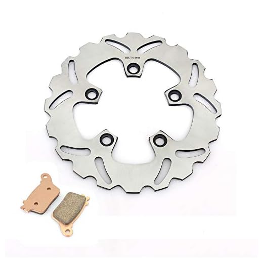 TARAZON Moto Rotor Disco de Freno Trasero y Pastillas para Suzuki GSXR 600 750 11-16 GSXR1000 09-16 ABS 15