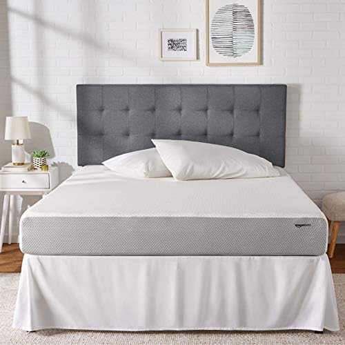 Amazon Basics Memory Foam Mattress, Medium Firm, 8 Inch, Full, White/Grey