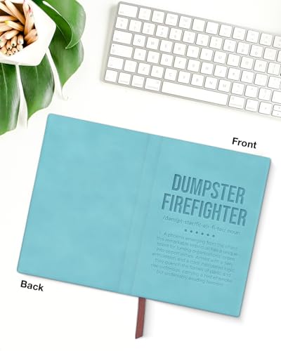 Carnet de notes de pompier Dumpster : journal ligné thématique pour le bureau - 5