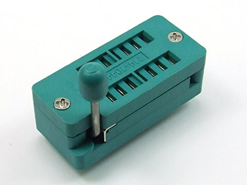 POPESQ® - ZIF Sockel 14 polig DIP14 ZIF14 Socket IC 0,3 inch 7,62mm MCU Attiny84 Arduino #A741 Cover