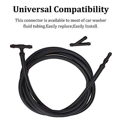 Universal Car Windshield Washer Hose Repair Kit 4 Meter Windshield Wiper Fluid Tube With 12 Pieces Hose Black (Washer Hose) #TOP4