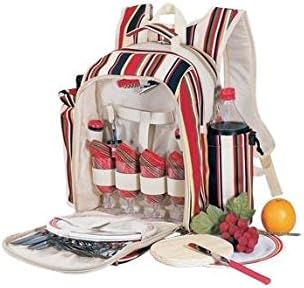 Sutherland Baskets Caribbean Stripe Picnic Backpack in Multi Stripes