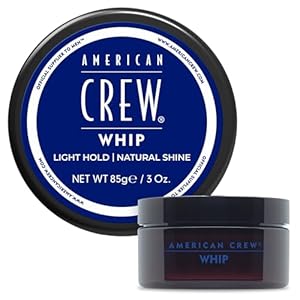 American Crew Men’s Whip Styling Cream, Like Hair Gel with Light Hold & Natural Shine, 3 oz