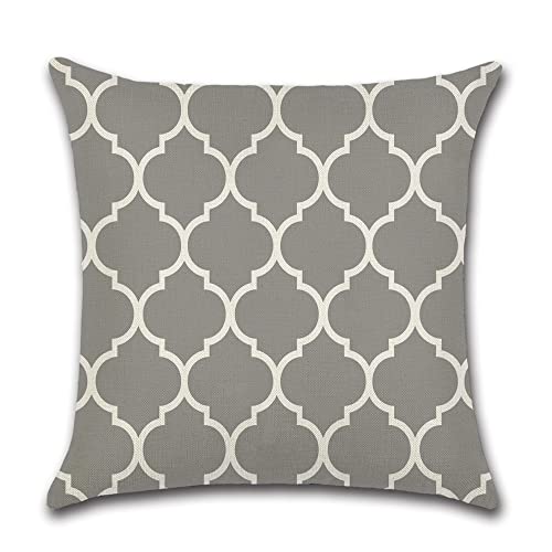 CLVEDU 4Pack Throw Pillow Covers 18x18 in Linen Fabric Cushion Covers Grey Throw Pillows for Couch Decorative Throw Pillow Cases Accent Pillow Covers for Home Bed Couch Sofa Car (Style1) - Image 4