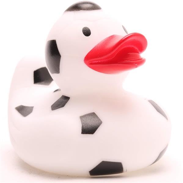 Duckshop I Patito chirriante de fútbol I L 9 cm I Regalo para los fans del fútbol