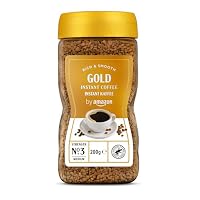 by Amazon Gold Instant Coffee, Medium Roast, 200g, Rainforest Alliance Certified