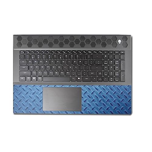 Image of MightySkins Carbon Fiber Skin Compatible With Alienware M18 R1 (2023) Full Wrap Kit - Blue Gridiron | Protective, Durable Textured Carbon Fiber Finish | Easy To Apply & Change Styles | Made in the USA