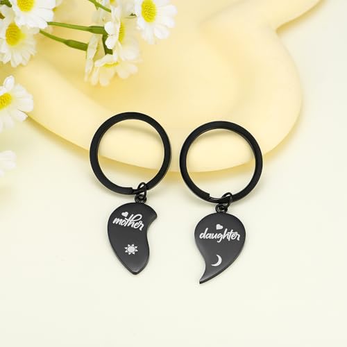 Image of Yonhon Mother Daughter Bracelet Necklace for 2 /3 /4, Mother Daughter Matching Keychain Set