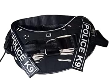 Dog Trust Army Print Harness Police k9 Print Dog Harness Adjustable Vest Chest Belts for Labrador and Pug (Army Green, Large Size)