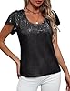 Traleubie Women’s Sequin Party Top Glitter Ruffle ... #2