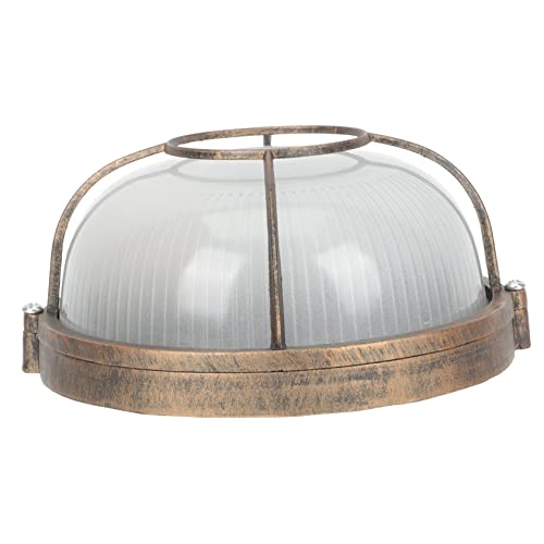 DIYEAH Lámpara De Mamparo Náutica De Metal Resistente Para Exterior, Aplique De Pared Vintage Para Jardín y Pasarela, Luz Led Decorativa, 1 Unidad, Uso Residencial y Comercial