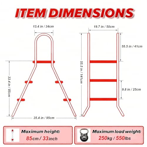 Escalera Doble para Piscina de Acero Inoxidable 2 Peldaños miniatura 6