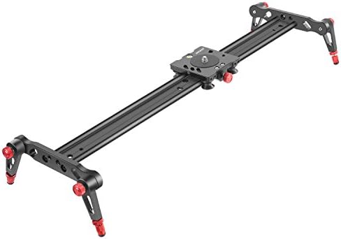 Neewer Aluminum Alloy Camera Track Slider Video Stabilizer Rail with 4 Bearings for DSLR Camera DV Video Camcorder Film Photography, Loads up to 17.5 pounds/8 kilograms (60cm)