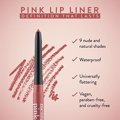 Mented Cosmetics Pink Lip Liner Pencil, Waterproof Lip Liner Pink Lip Pencil, Natural Lip Liner Vegan And Cruelty-Free Makeup, Matte Lip Liners For Women #TOP1