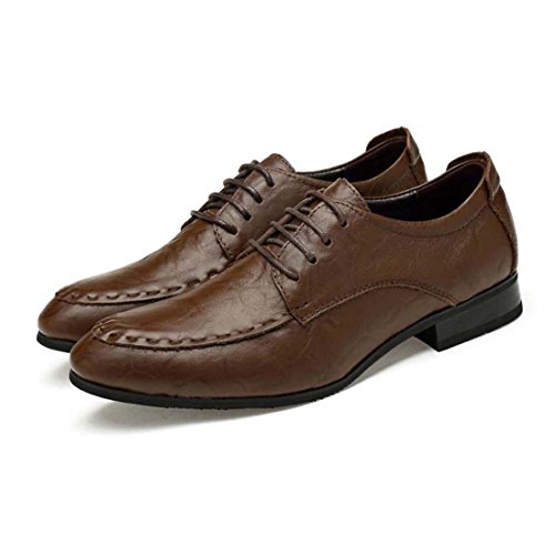 Chaussures en cuir pour homme WENJHEN marron foncé idéales pour le bureau en 44.5 - 2
