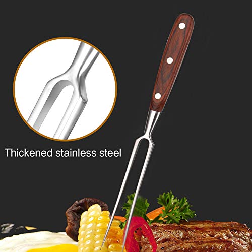 Carving Fork, Stainless Steel/Synthetic Material, Great for Sunday Roasts, Dinner Parties, Barbecues and More, 12 Inch - Thumbnail 4
