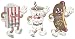Dancing Snacks- Set of 3 Tin Sign 7 x 5in