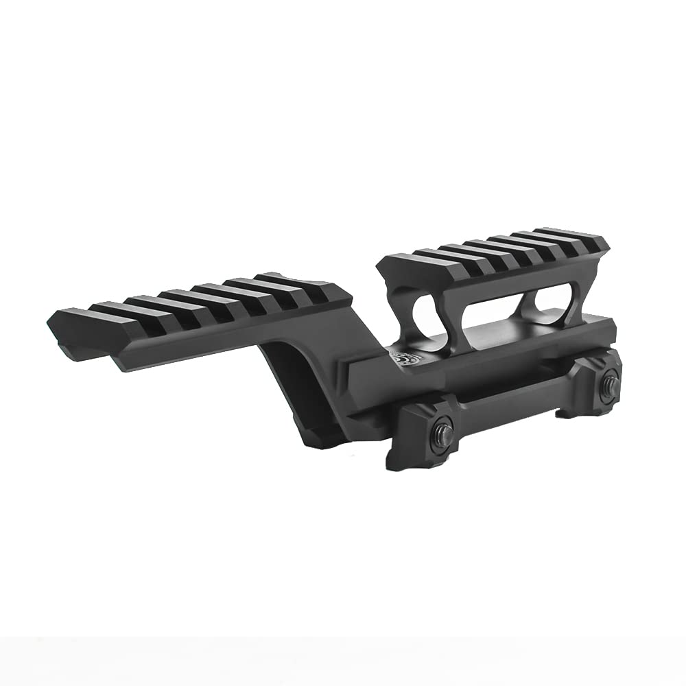 Affût de Type Groupe Tactique à Point Rouge, Red Dot Riser Scope Mount Base de Lunette à Rail Picatinny de 20 mm, viseur Optique holographique pour viseur Optique T1 T2 (Noir)