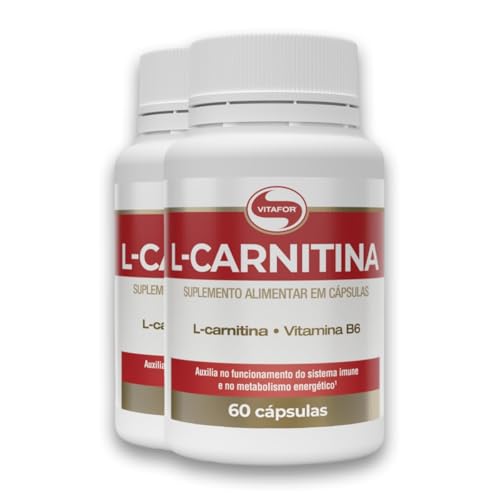 Kit 2 L-Carnitina + Vitamina B6 Vitafor 60 Cápsulas