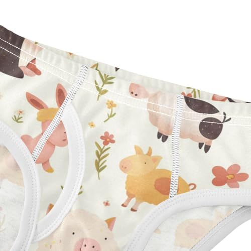 KLL Farm Animals Pattern Little Boys Soft Briefs Underwear Breathable Children Panties4