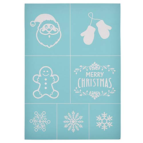 Christmas Theme Self-Adhesive Silk Screen Stencil Printing Mesh Transfers for Wood, Bag/T-Shirts, Paper, and Home Decoration- Christmas Series Element