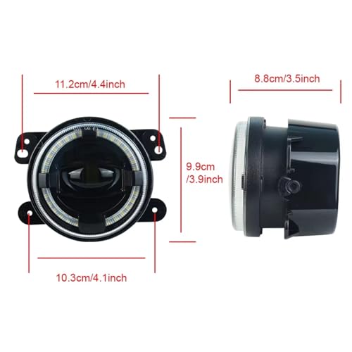 Ensemble antibrouillard avant Jeep Wrangler compatible modèles 2007 à 2018