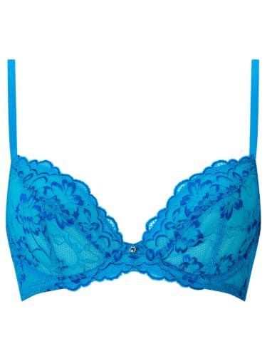 Image of Ann Summers - Sexy Lace Fuller Bust Bra for Women with Underwire Non Padded Cups - Extra Support Turquoise