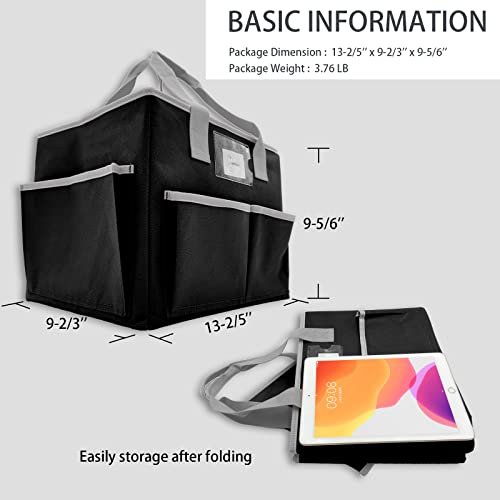 Bolsa de artesanato e arte para suprimentos com bolsos, bolsa Oxford para artista, criança, organiza