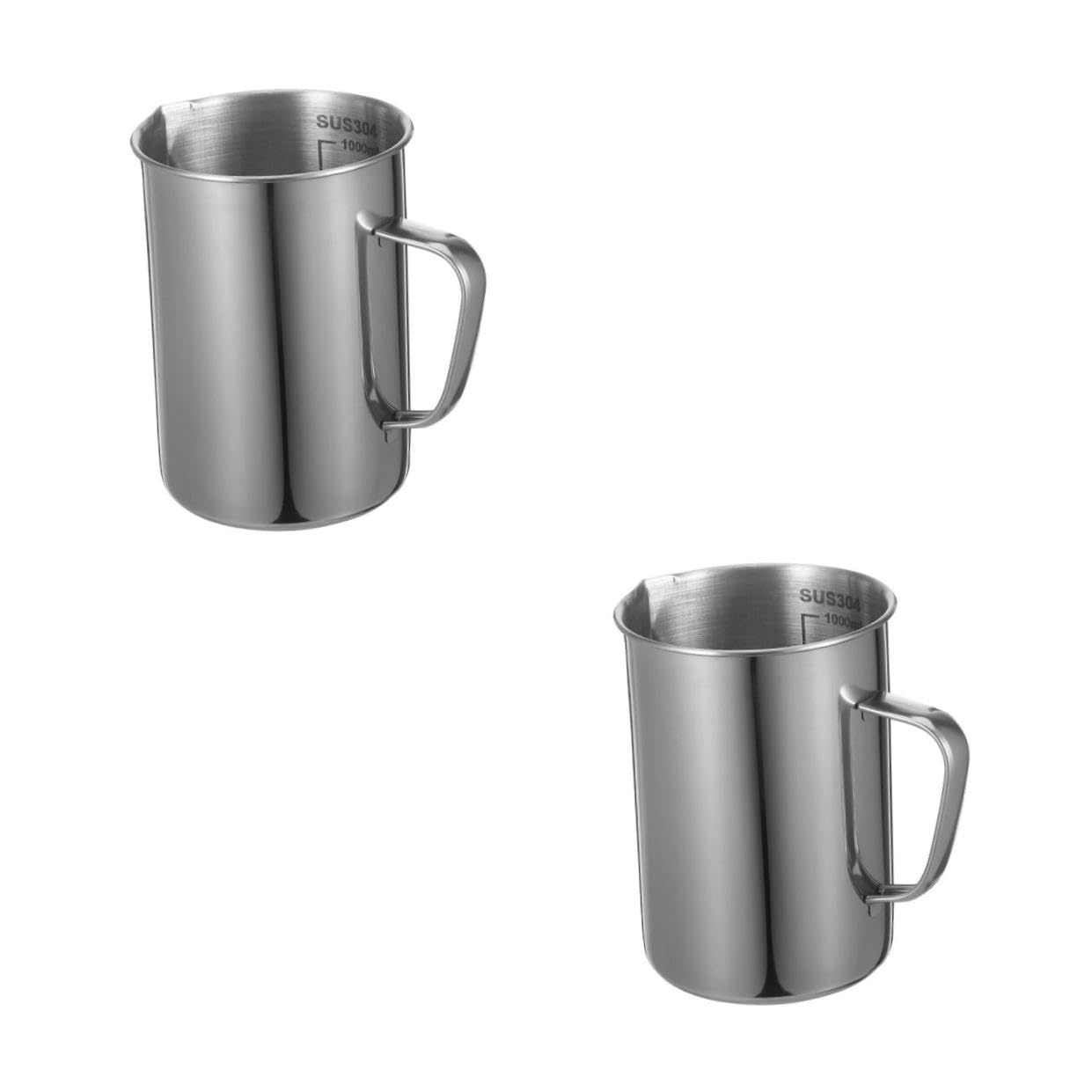 Angoily 2stücke Stainless Steel Measuring Cup Für Labor Und Küche Präzise Messbecher Für Flüssigkeiten Und Wiederverwendbar Und Leicht Zu Reinigen
